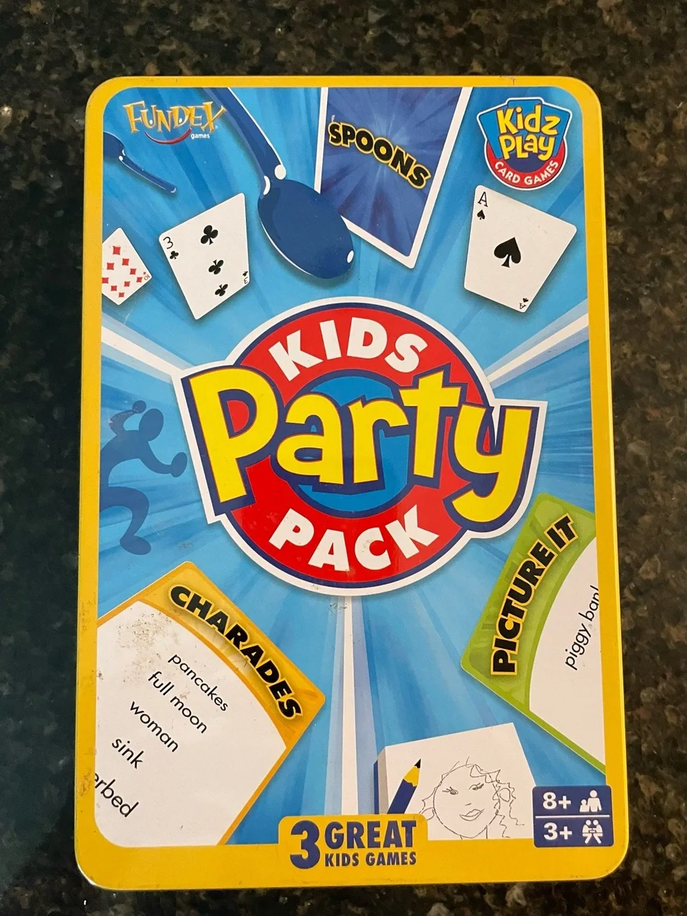 Kids Party Pack 3in1, Spoons, Charades, & Picture It